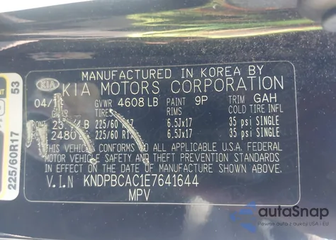 2014 Kia Sportage Lx из США, поврежденный, VIN KNDPBCAC1E7641644